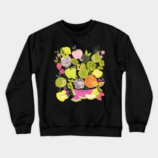 Collage of mixed fruit, fruit salad Crewneck Sweatshirt